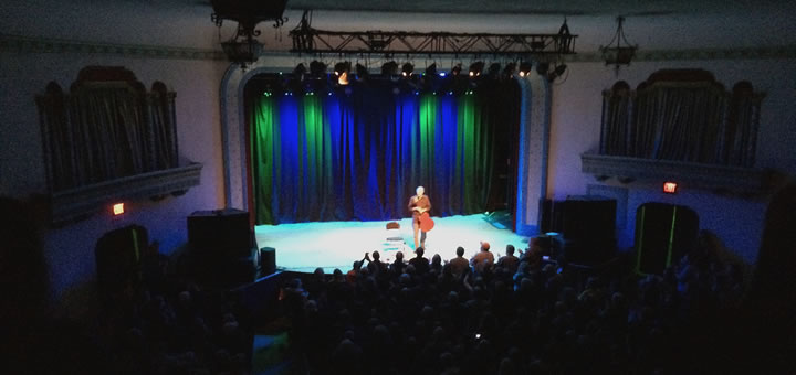 Leo Kottke on stage at the Aladdin Theater