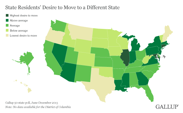 Gallup Moving States Map