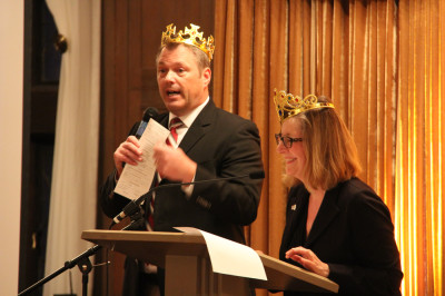 SIGN CEO Jeanne Dillner (right) and Portland Event MC, Rich Rice.