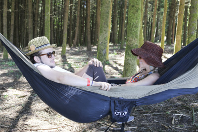 Farm Fiesta’s Hammock Zone offered shade and relaxation.