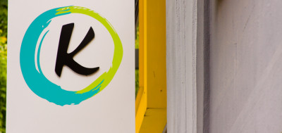 The Koi Fusion Logo outside the Division Street Location