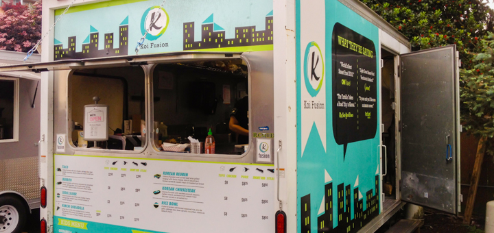 The Koi Fusion food cart at the Mississippi Marketplace food cart pod