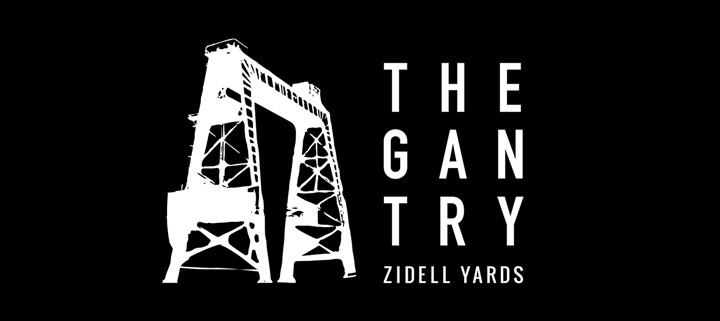 The logo of The Gantry at Zidell Yards food cart pod