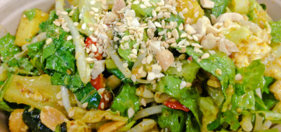 a photo of the acar salad from the straits kitchen food cart