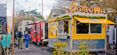 The Dog Town food cart at the TidBit food cart pod