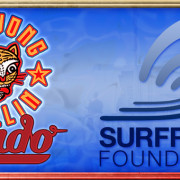 Header graphic for the blog post with Lardo & Kim Jong Grillin & Surfrider Foundation logos.