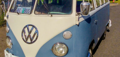 The VW Microbus owned by Dave Mackay the proprietor of the Original halibut’s food cart