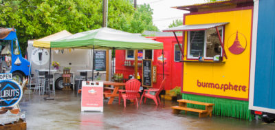 The Piedmont Station food cart pod which is home to Burmasphere