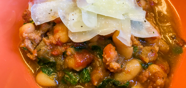 A photo of one of the Tuscan stew from the tortoise + hare food cart at tidbit food cart pod