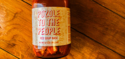 A photo of a jar of pozole from Pozole To The People. One of the food products developed through the Getting Your Recipe To Market program from the Portland Community College Small Business Development Center.