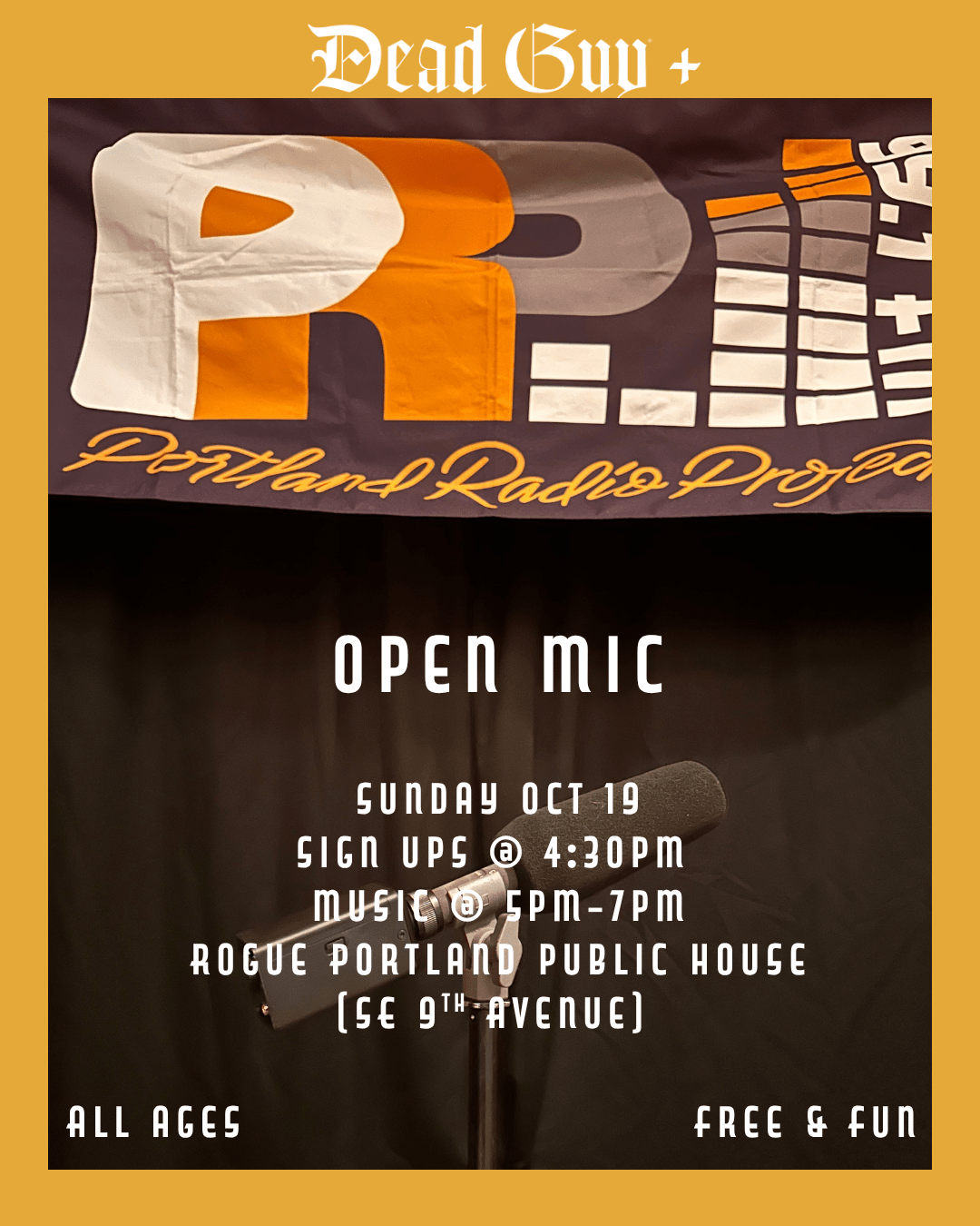 Oct 19 - Open Mic - Rogue Portland Public House